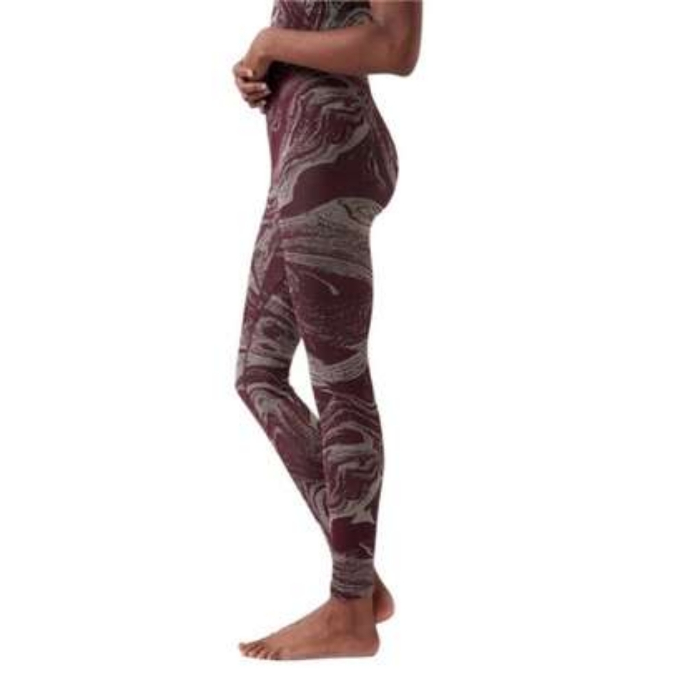Athleta Womens Metallic Marble Leggings Size Medium Aurora Shine Tight Lustre - Picture 2 of 6